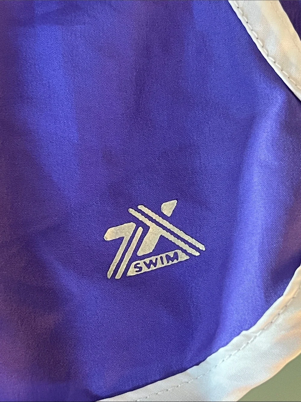 ZeroXposur Purple Girls Swim Trunks with White Trim